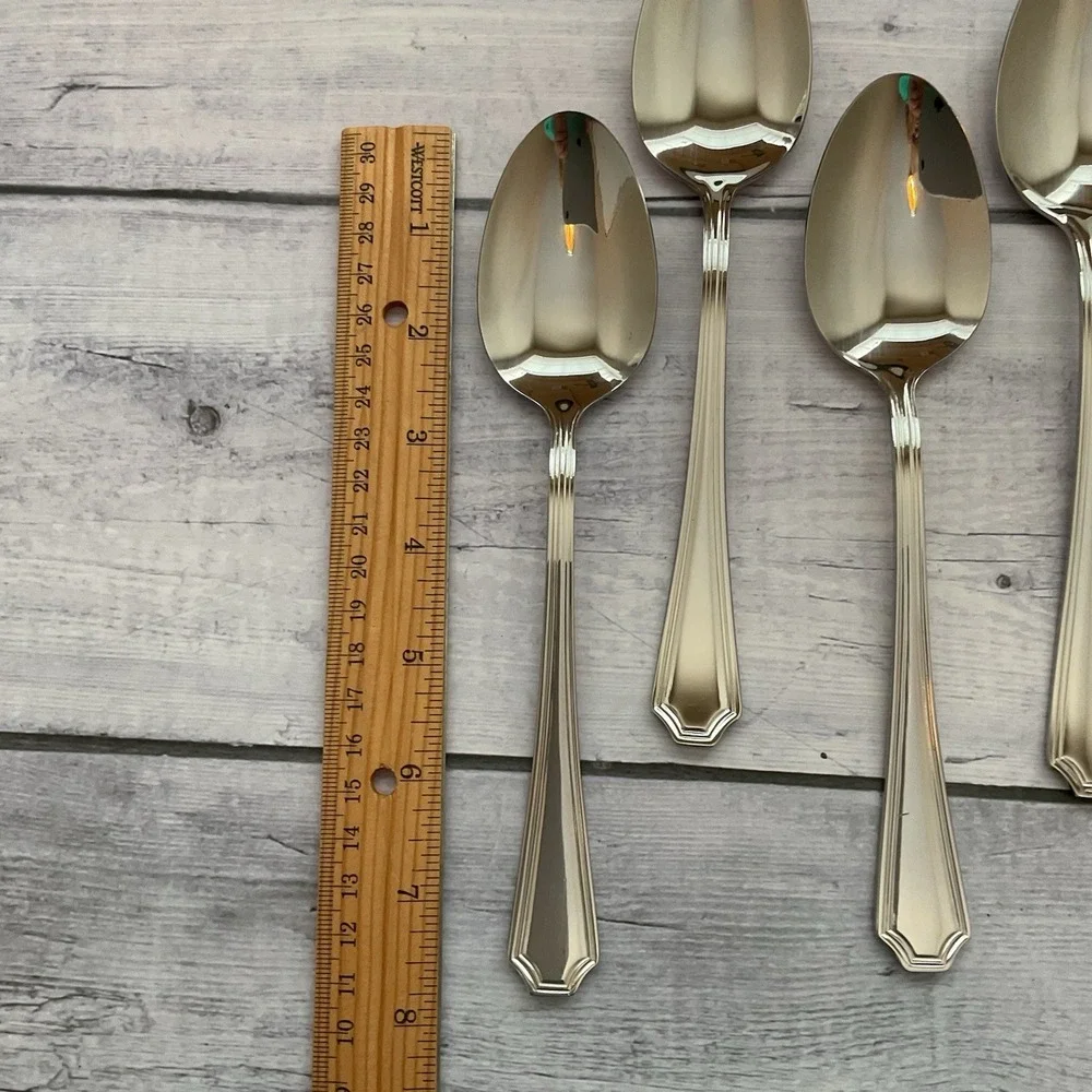Wallace ARLINGTON Oval Place Spoons Set Of 8 Stainless Steel Flatware #2